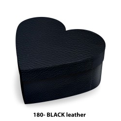 Boîte en cœur - Black leather