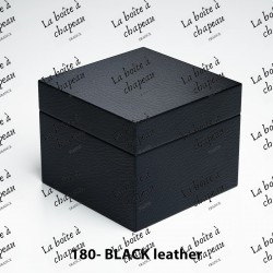 Boîte carrée - Black leather