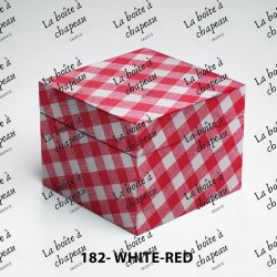 Boîte carrée - White red