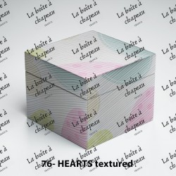 Boîte carrée - Hearts textured
