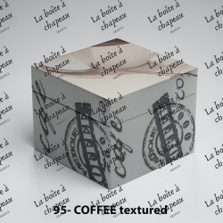 Boîte carrée - Coffee textured