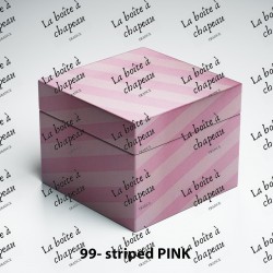 Boîte carrée - Striped pink