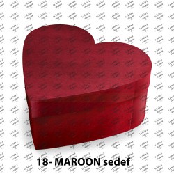 Boîte en cœur - Maroon sedef