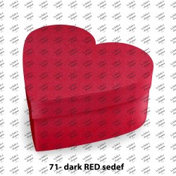 Boîte en cœur - Dark red sedef